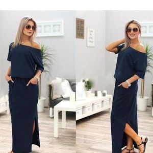 Navy maxi dress